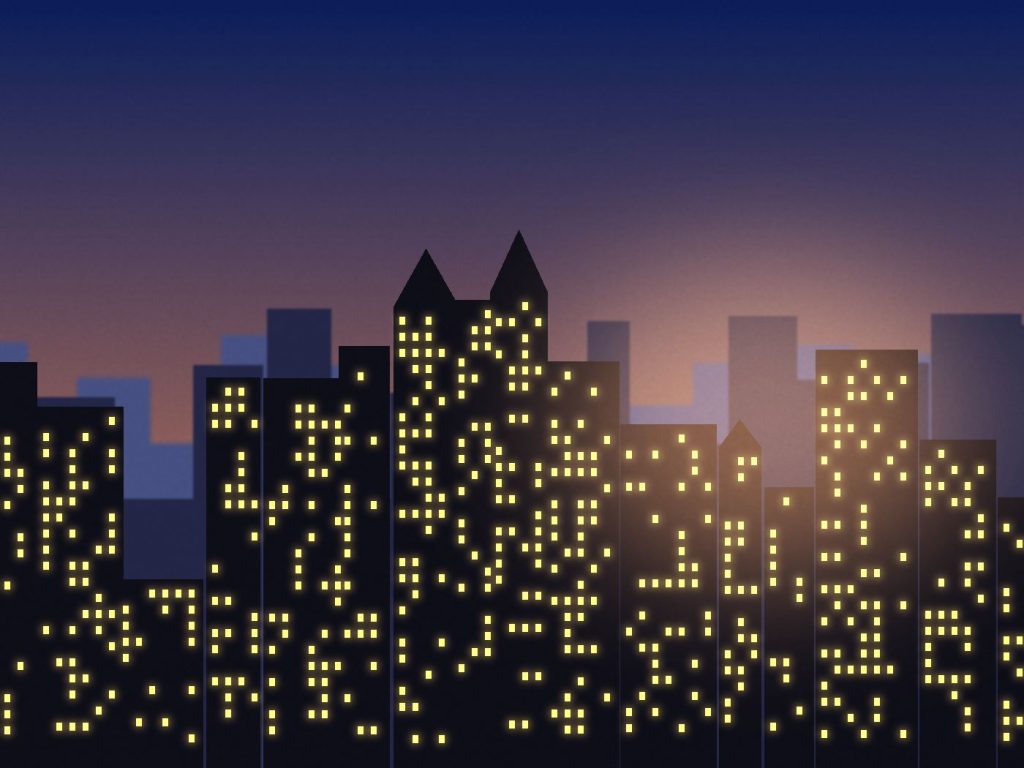Dusk over the grid